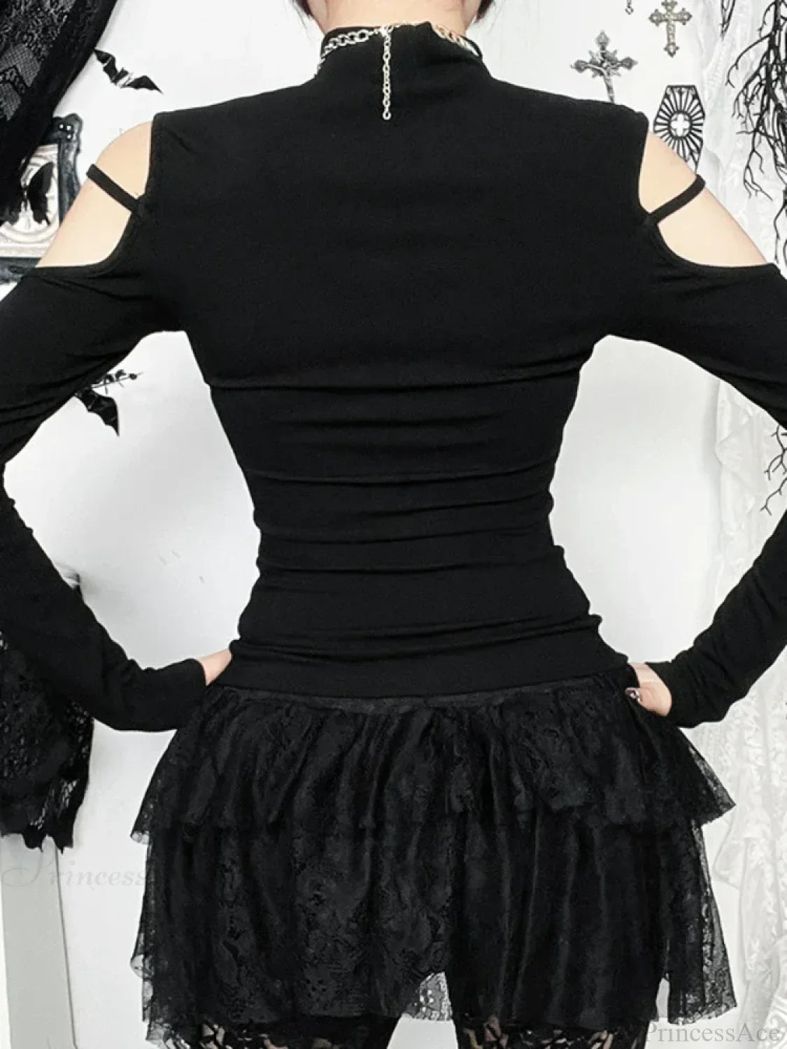 Floral Square Collar Knit Top image 4