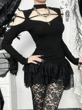 Floral Square Collar Knit Top image 5