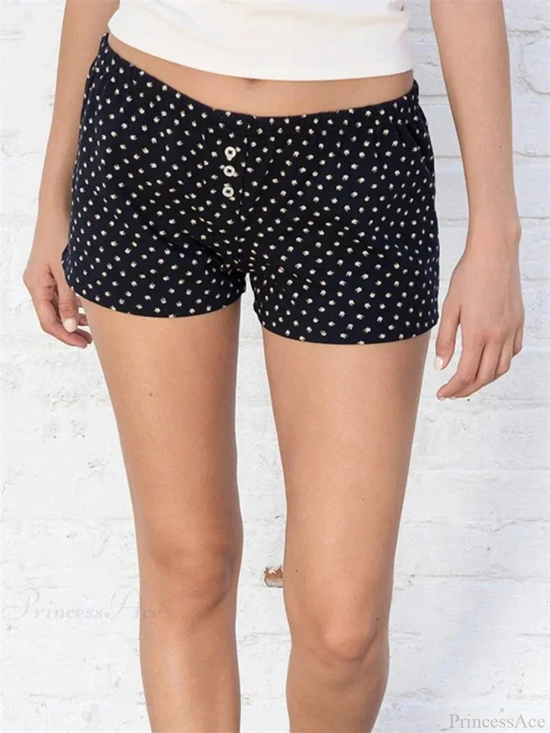 Floral Striped Button Party Short image 1