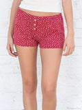 Floral Striped Button Party Short image 3