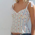 Floral Tie-Up Backless Crop Top image 4