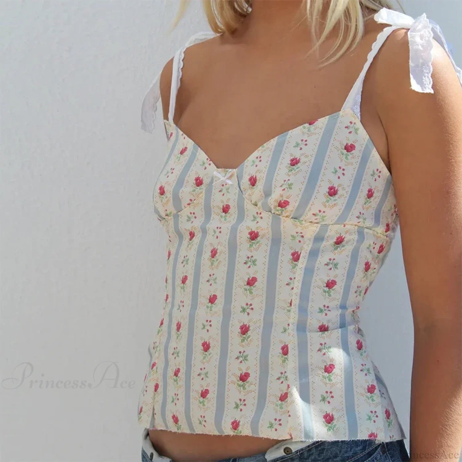 Floral Tie-Up Backless Crop Top image 4