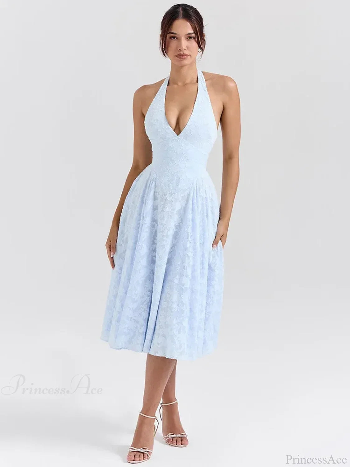 Floral Waist Wrap A-line Vacation Dress image 1