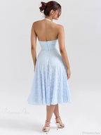 Floral Waist Wrap A-line Vacation Dress image 3