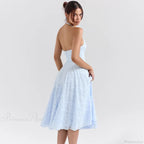 Floral Waist Wrap A-line Vacation Dress image 5