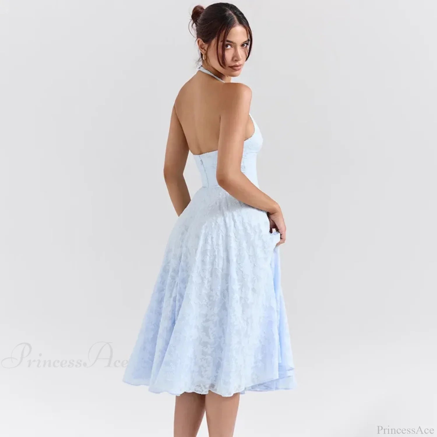 Floral Waist Wrap A-line Vacation Dress image 5