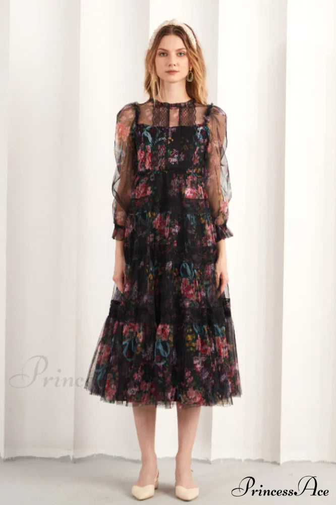 Floral Wonder Stylish Midi Dress image 3
