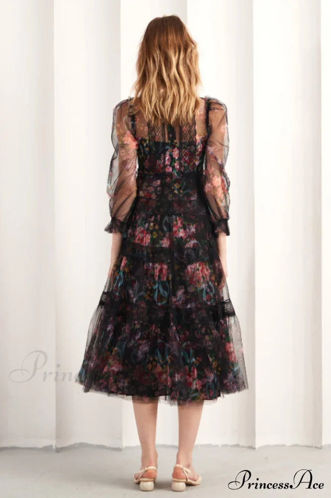 Floral Wonder Stylish Midi Dress image 8