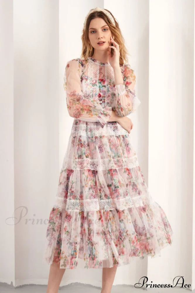 Floral Wonder Stylish Midi Dress image 9