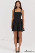 Florianne Black Stylish Bow Mini Dress image 3