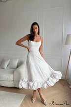 Flounce Bustier Midi Dress image 10