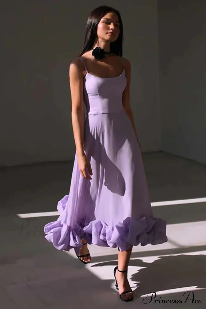 Flounce Bustier Midi Dress image 1