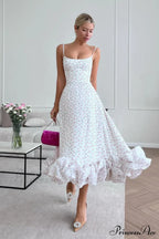 Flounce Bustier Midi Dress image 8