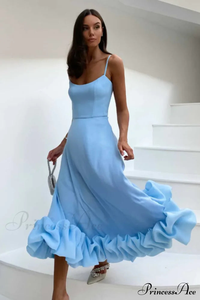 Flounce Bustier Midi Dress image 5