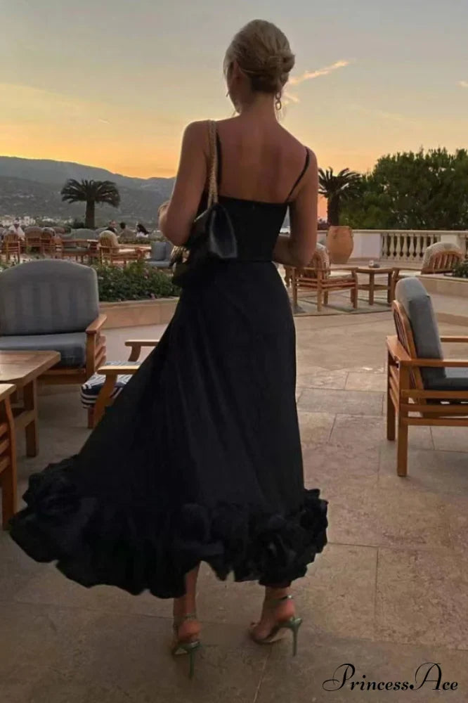Flounce Bustier Midi Dress image 13