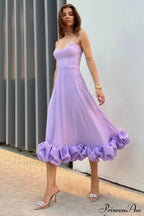 Flounce Bustier Midi Dress image 3