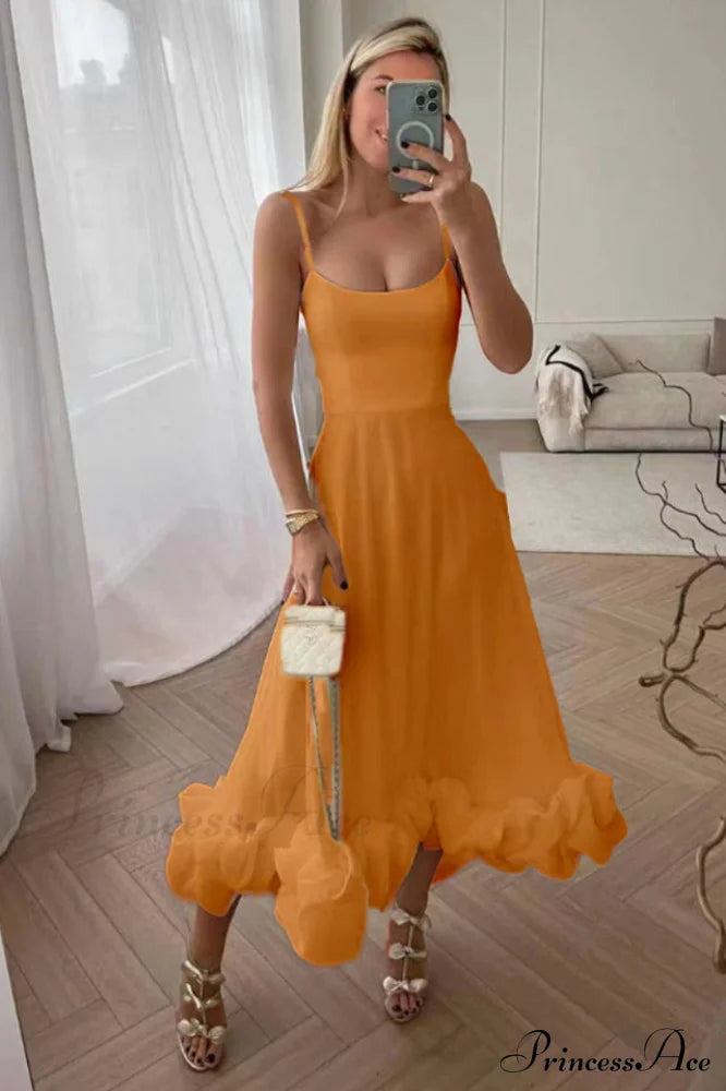 Flounce Bustier Midi Dress image 14