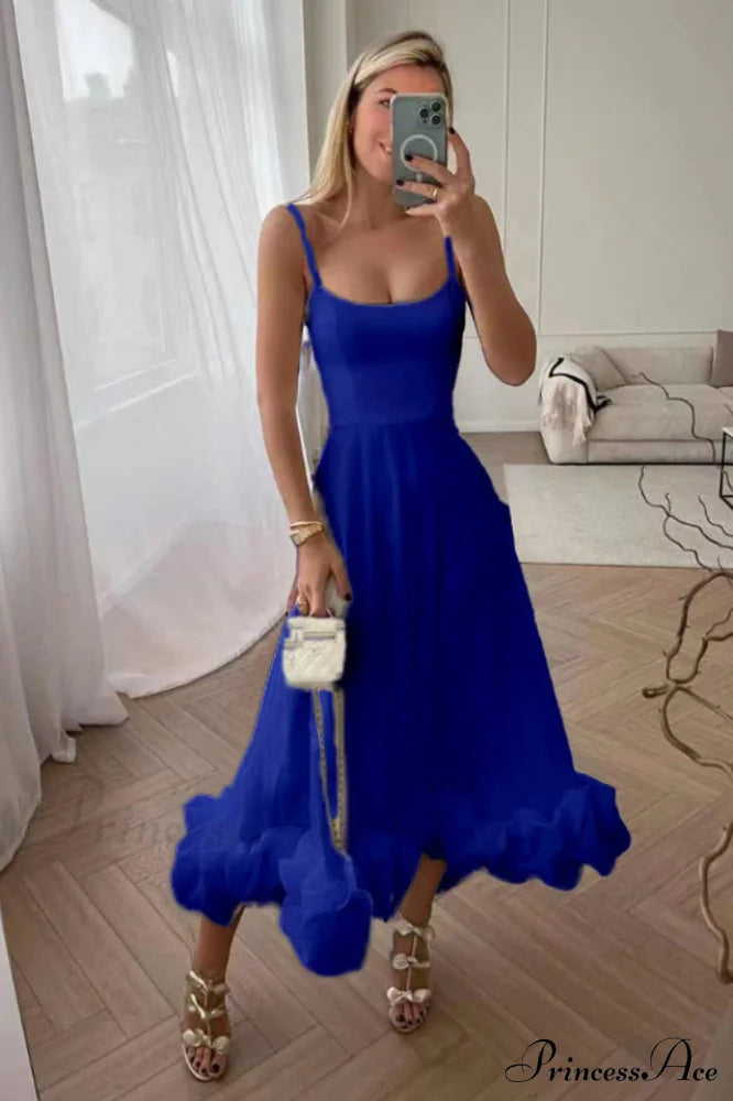 Flounce Bustier Midi Dress image 15