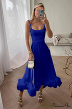Flounce Bustier Midi Dress image 15