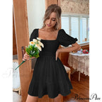 Flounce Hem Dress with Tie Back image 1