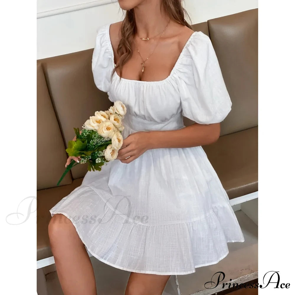 Flounce Hem Dress with Tie Back image 10