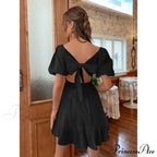 Flounce Hem Dress with Tie Back image 2