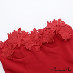 Flower Embroidery Stylish Strapless Mini Dress image 12