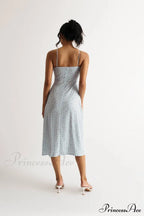 Flower Fields Slip Charming Floral Split Midi Dress image 7
