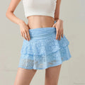 Flower Lace Layered Ruffle Skirt image 1