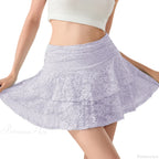 Flower Lace Layered Ruffle Skirt image 8