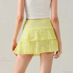 Flower Lace Layered Ruffle Skirt image 6