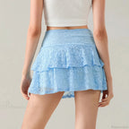 Flower Lace Layered Ruffle Skirt image 2