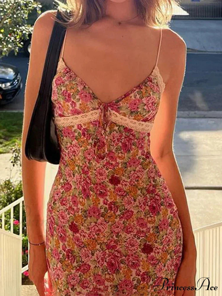 Flowers Spaghetti Straps Maxi Dress image 6