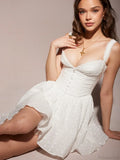 Fluffy Skirt Patchwork Mini Dress image 1