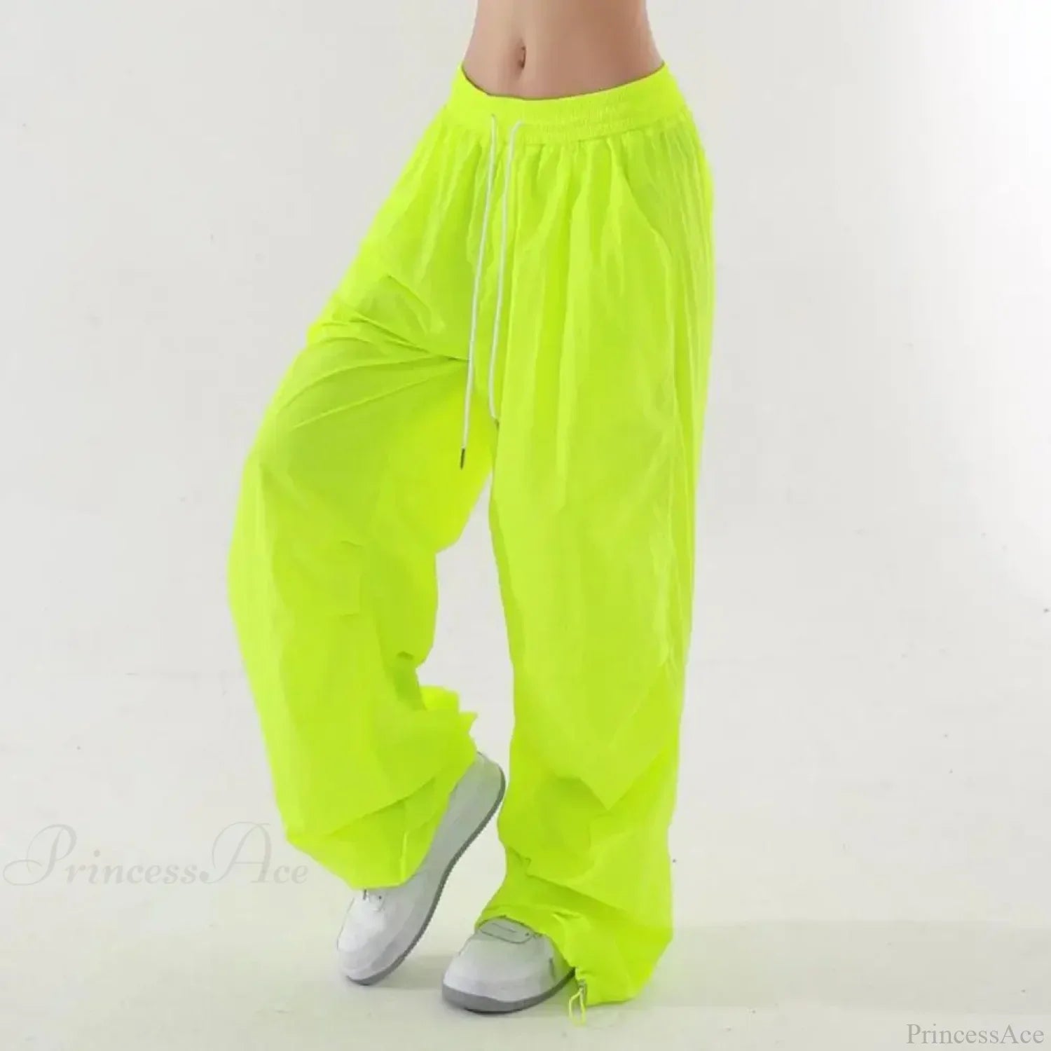 Fluorescent Drawstring Wide Leg Cargo Pant image 2