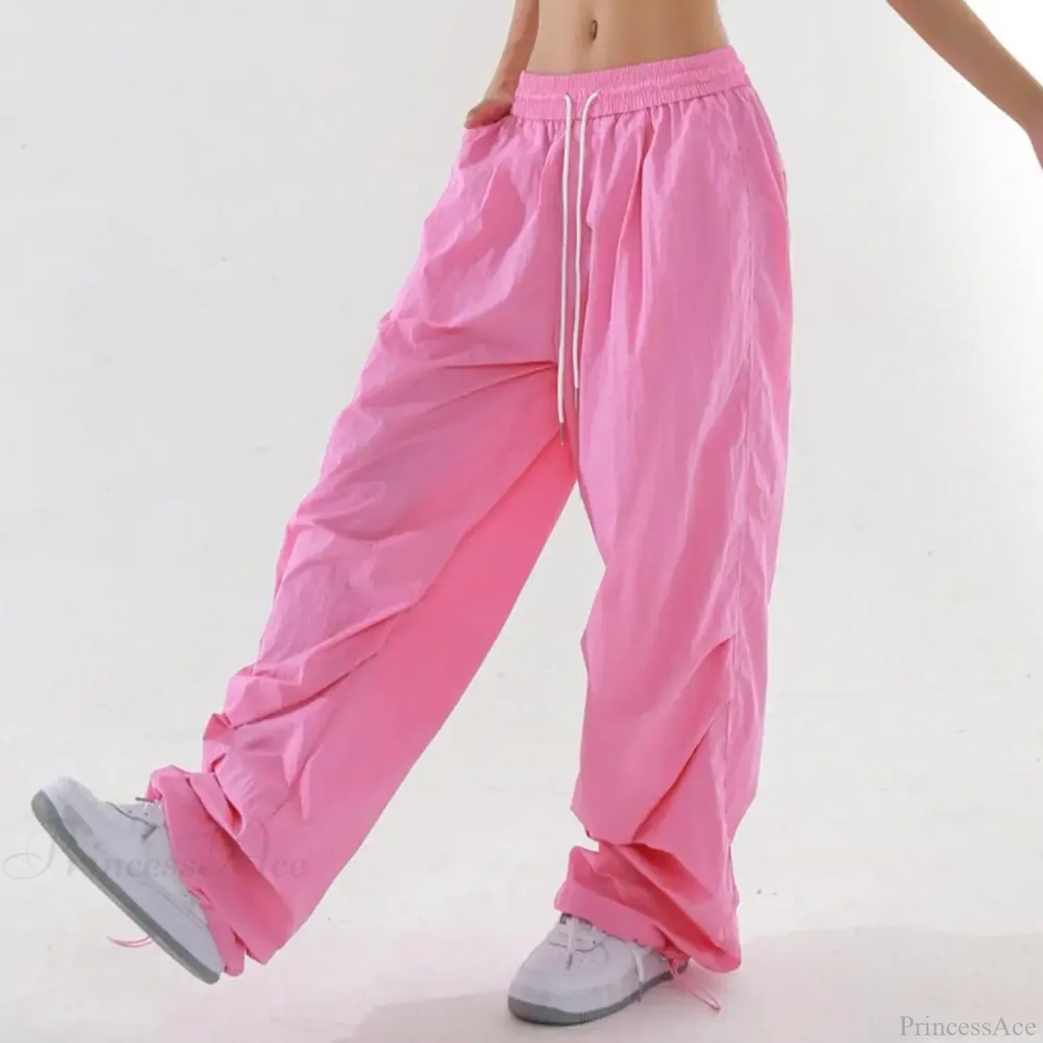 Fluorescent Drawstring Wide Leg Cargo Pant image 1