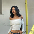 Folded Strapless Graceful Mini Dress image 1