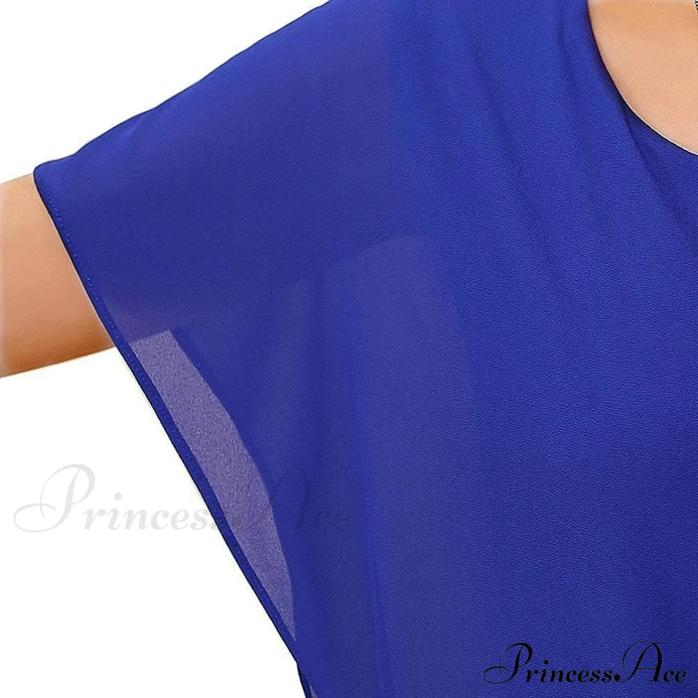 for Chiffon Blouse Casual T-Shirt Top Brief Arm Women image 9