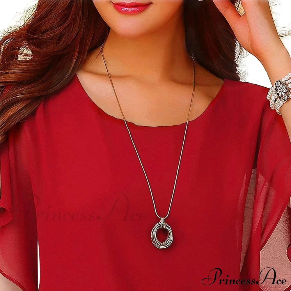 for Chiffon Blouse Casual T-Shirt Top Brief Arm Women image 11