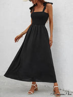 for Flowered Design Tiered Gown Smocked Women image 11