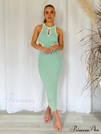 for Gown Figure-hugging Cutouts Midi Women image 11