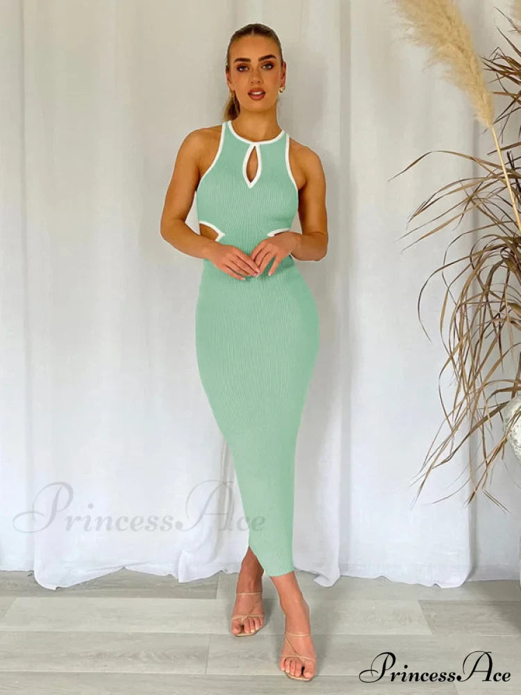 for Gown Figure-hugging Cutouts Midi Women image 11
