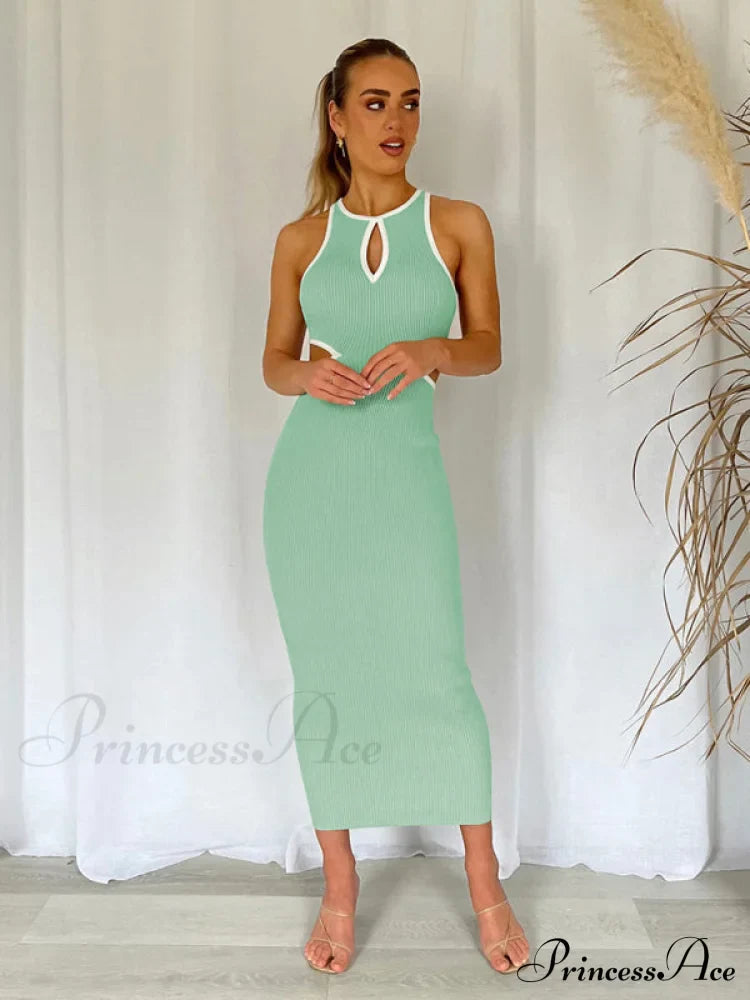 for Gown Figure-hugging Cutouts Midi Women image 13