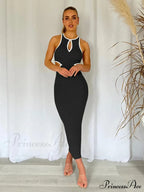 for Gown Figure-hugging Cutouts Midi Women image 3