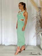 for Gown Figure-hugging Cutouts Midi Women image 14