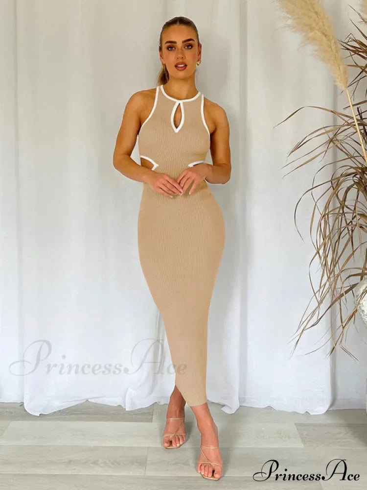for Gown Figure-hugging Cutouts Midi Women image 7