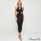 for Gown Figure-hugging Cutouts Midi Women image 1