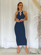 for Gown Figure-hugging Cutouts Midi Women image 17