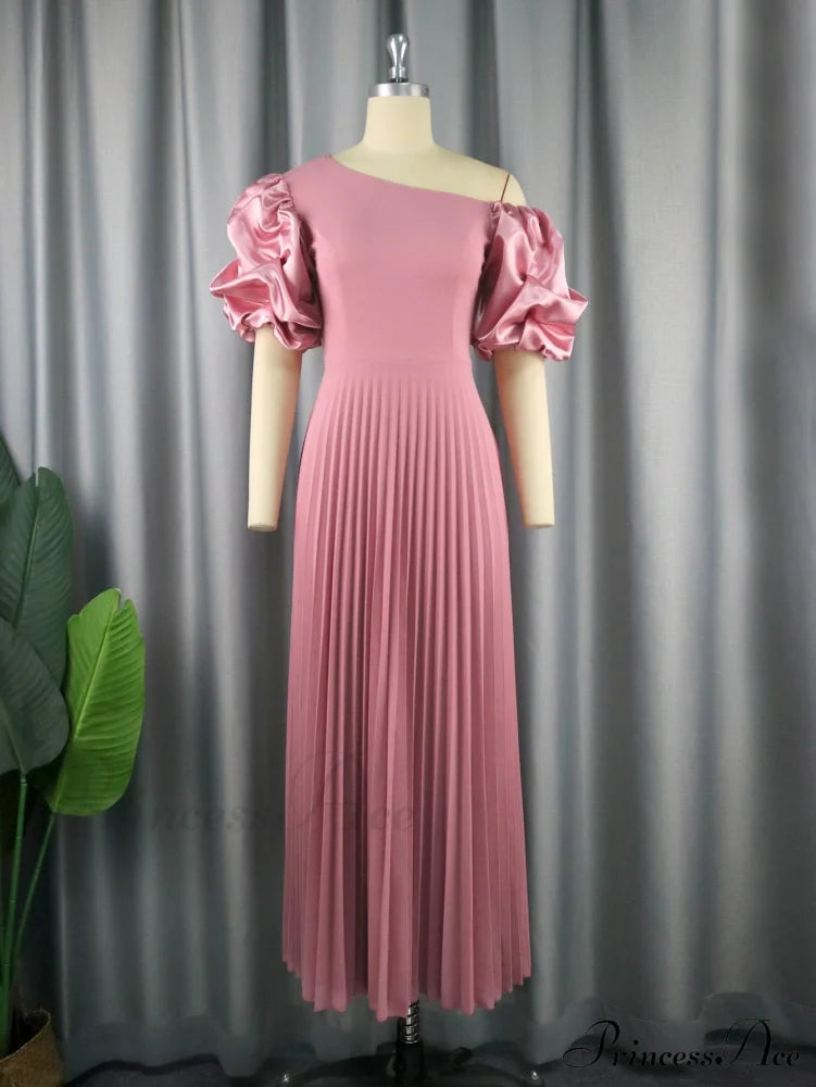 for Pink Gown Full-Length Arm Shoulder Evening Cold Ruched Women image 2