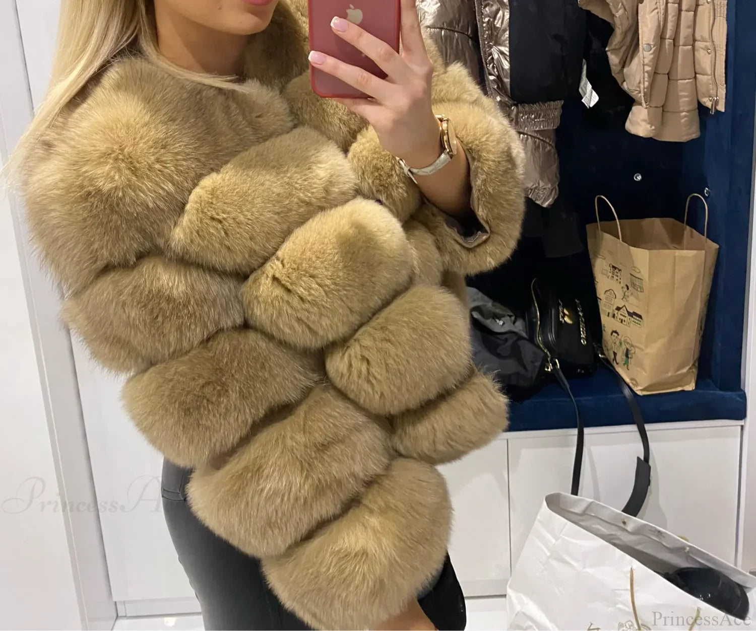 Fox Fur Winter Cold Weather Coat image 4